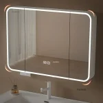 Smart Dressing Mirror Cabinet Creative Round Corner Bathroom Cabinets Luxury Home Furniture Wall-mounted Toilet Storage Cabinet 2