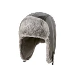 Men Winter Trapper Aviator Trooper Earflap Warm Russian Waterproof Ski Hat Women Bomber Cap Ear Protectors Dad Thick Fleece Hats 2