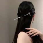 Sword Hairpin Headdress For Women Girls Chinese Style Vintage Hair Sticks DIY Hairstyle Ponytail Holder Hair Accessories Jewelry 2