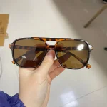 Vintage Men Women Big Sunglasses Men Square Shades Brand Designer Unisex Sun Glasses Black Lense Male Female Sunglasses UV400 6