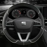 Car Steering Wheel Cover Microfiber Leather 38cm Non-Slip For Seat Tarraco Arona Ateca Ibiza Toledo Mii Leon Arosa Exeo ST FR 3