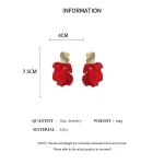Bohemian Colorful Flower Earrings For Women Fashion Petal Pendant Earrings Party Drop Earrrings Jewelry Accessories Bijoux K1 6