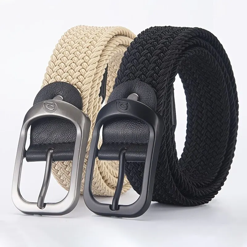 Men's Belt Casual Woven Elastic Belt Outdoor Sports Women's Belt No Need for Punching Climbing Work Belt For Men Women Fashion Men's Belt Casual Woven Elastic Belt Outdoor Sports Women's Belt No Need for Punching Climbing Work Belt For Men Women Fashion