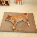 3D Foam Pet Bed With Removable Washable Faux Fur Cover Orthopedic Waterproof Dog Bed For Crate Anti-Slip Bottom Dog Bed 2