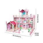 Girl Doll House Toy Children Pretend Play Dollhouse Villa Patchwork Dream Furniture Home Doll House for Kids Christmas Toy Gifts 5