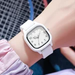 Fashion Square Women Quartz Watch Casual Silicone Band Ladies Wristwatch for Girls Clock Reloj Mujer 5