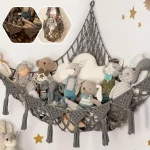 Jumbo Plush Hammock - Cute Stuffed Animal Storage Net, Nursery & Bedroom Wall Decor. 6