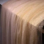New 45cmX150cm Mesh Sparkle Fabric Soft DIY Sewing Sparkle Tulle Fabric Glitter Sequin Solid Color Decoration Material 5