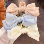 Fashion Women Bow Hairpin Korean Version Of Solid Color Butterfly Satin Hair Clips Girls Hair Accessories Headwear 3