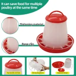 3kg+3L Poultry Feeder And Waterer Water Food Dispenser Automatic Chicken Birds Chick Waterer Feeding Bucket Container Supply 3