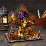 DIY Big Doll House Wooden Miniature Furniture Dollhouse Handmade home Model Assembly Toys for Children Girls Birthday Gifts 2014 2