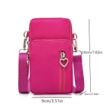 Waterproof Mobile Phone Bag Women's Mini Oxford Crossbody Bag Daily Multi-layer Zipper Purse Casual Outdoor Travel Nylon Bag 6