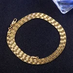 Fashion 18k Gold Necklace 2MM 16/18/20/22/24/26/28/30 Inch Side Chain Necklace For Women Men Jewelry 925 Silver Necklace 4