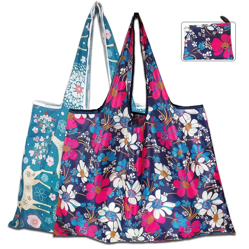 Reusable Shopping Bags Women Foldable Tote Bag Portable Cloth Eco Grocery Bag Folding Large Capacity Fruit Vegetable Handbags Reusable Shopping Bags Women Foldable Tote Bag Portable Cloth Eco Grocery Bag Folding Large Capacity Fruit Vegetable Handbags