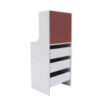 3 Drawers Night Stand with Open Shelf, Nightstand with Drawers, Vertical Bedside Cabinet, Bedside Cabinet Table for Bedr 5