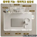 Adjustable Laptop Bed Tray Table Portable Standing Desk with Storage Drawer Foldable Lap Tablet for Sofa Comfortable Viewing 5