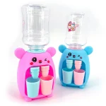 Mini Children Dual Water Dispenser Toy with Cute Pink Blue Cold/Warm Water Juice Milk Drinking Fountain Simulation Kitchen Toys 3