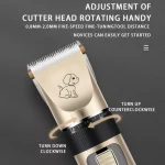 Dog Hair Clipper Pet Hair Trimmer Set Puppy Grooming Electric Shaver Ceramic Blade Cat Accessories Cordless Charging Professiona 3