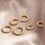 1 Pair Minimal Exquisite Hoop Crystal Zirconia Small Huggie Thin Cartilage Earring For Women Helix Tragus Piercing Jewelry 3