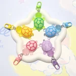 Cute Glow in The Dark Turtle Keychain for Women Girls Backpack Pendant Colorful Tortoise Keyring Student DIY Accessories Gift 4