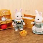 Forest Animal Family Dollhouse Furniture 1/12 Miniature Toys Girl Dolls Accessories Bedroom Bathroom Dollhouse Kit For Dolls 4
