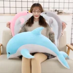 30-160CM Lovely Soft Dolphin Plush Toy Plush Cloth Doll Cotton Animal Nap Pillow Creative Children's Toys Birthday Gift Girl 2