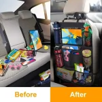 Car Seat Organizer Multifunctional Oxford Fabric Car Back Multi Pocket Storage Bag with Tablet Holder Protector for Kids 2