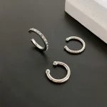 Fashion Simple Gold Color Crystal Clip Earrings for Women Girls Minimalist Metal Mirco Pave Rhinestone Fake Piercing Ear Jewelry 6