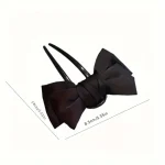 1pc Fashion Women's Bow U-shaped Hair Clip Suitable for Girl Daily Wear Accessory Elegant Black Boutique Hairpin Hair Accessory 6
