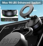 Foldable Pole Magnetic Suction Car Phone Holder Vacuum Suction Cup Car Live Streaming Shooting Navigation Bracket Center Console 3