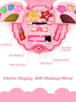 Fashion Kids Dress-Up Toy Set, Multi-Layer Shell Princess Makeup Box - Perfect Birthday & Christmas Gift for Girls 4
