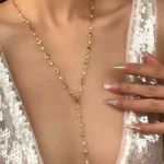 LATS New Luxury Colourful Long Tassel Necklace for Women Shiny Rhinestone Crystal Zircon Choker Bohemian Statement Jewelry Gifts 3