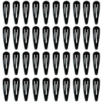 50Pcs Snap Hair Clips Candy Color Glossy 2 Inches No Slip Metal Hair Pins Clips Barrettes Accessories for Baby Girls Toddlers 4