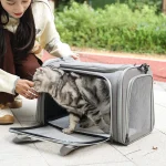 Portable Dog Cat Carrier Bag Soft Side Backpack Pet Carriers Dog Travel Bags Airline Approved Transport  Outgoing Pets Handbag 4