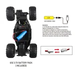 4-Way Remote Control Car with Lights, Anti-Slip Rubber Tires, Outdoor Off-Road Climbing Toy Car Model for Kidsren and Boys 6