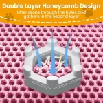 Cat Litter Mat Double Layer Pet Non Slip Big Pet Litter Box Filter MatWear Resistant Waterproof Anti-slip Cat Litter Mat 3