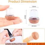 8PCS Table Chair Leg Protector Covers Silicon Furniture Floor Feet Cup Thick Felt Bottom Protector Feet Caps Reduce Noice 4