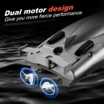 2.4G RC High Speed Racing Boat Waterproof Double Motor Remote Control Professional Speedboat 805 Gifts Toys for boys 3