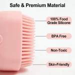 Pet Massage Brush Shampoo Dispenser Soft Silicone Brush Rubber Bristle for Dogs and Cats Shower Grooming Tool 4