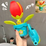 2025 Baby Bath Toy Play Water in Duck/Flower Shape Lion Waterwheel Children Fun in Shower Bathtub with Suction Cup in Kid Gift 6