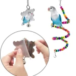 7PCS  Parrot Toy Bird Cage Accessories Bird Accessories Stair Mirror Swing Bell Bird Toy 3