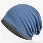 Man Winter Sports Bonnet Cap Lady Cotton Textured Striped Beanies Slouchy Style Skullies Hiphop Pile Hat Dad Warm Knitted Hats 5