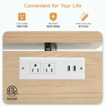 60" Mobile Kitchen Islands Rolling Trolleys Kitchen Island Table Drop Leaf Home Carts with Power Outlet Spice Towel Rack Trash 4
