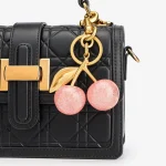 Trendy Red Cherry Pendant Keychain for Women Cute Bag Decorations Multifunctional Jewelry Car Key Accessories Charm Keyring Gift 5