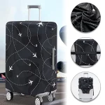 Travel Suitcase Cover Luggage Stretch Fabric Protective Covers Baggage Case Cove for 18-28 Inch Suitcases Text Series 4