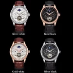 LIGE Men Watches Automatic Mechanical Watch Tourbillon Clock Genuine Leather Waterproof Watch Men Military Wristwatch Man 6