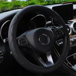 1 stereo embossed massage hand type leather automotive supplies without inner ring steering wheel cover fits 14.5-15 inches