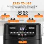 CROWNFUL Air Fryer 7L Touch-screen Display Air Fryer Oven with 8 Cooking Programs Oilless Electric Cooker and Nonstick Basket 3