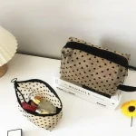 Nylon Mesh Cosmetic Bag Zipper Heart Shaped Toiletry Organizer Makeup Bags Multifunctional Women Lipstick Key Coin Purse Pouch 6