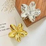 Korean Hawaiian Gradient Flower Hair Claw Clip For Women Girl Fashion Plastic Non Slip Hold Hairpin Barrette Hair Accessories 6